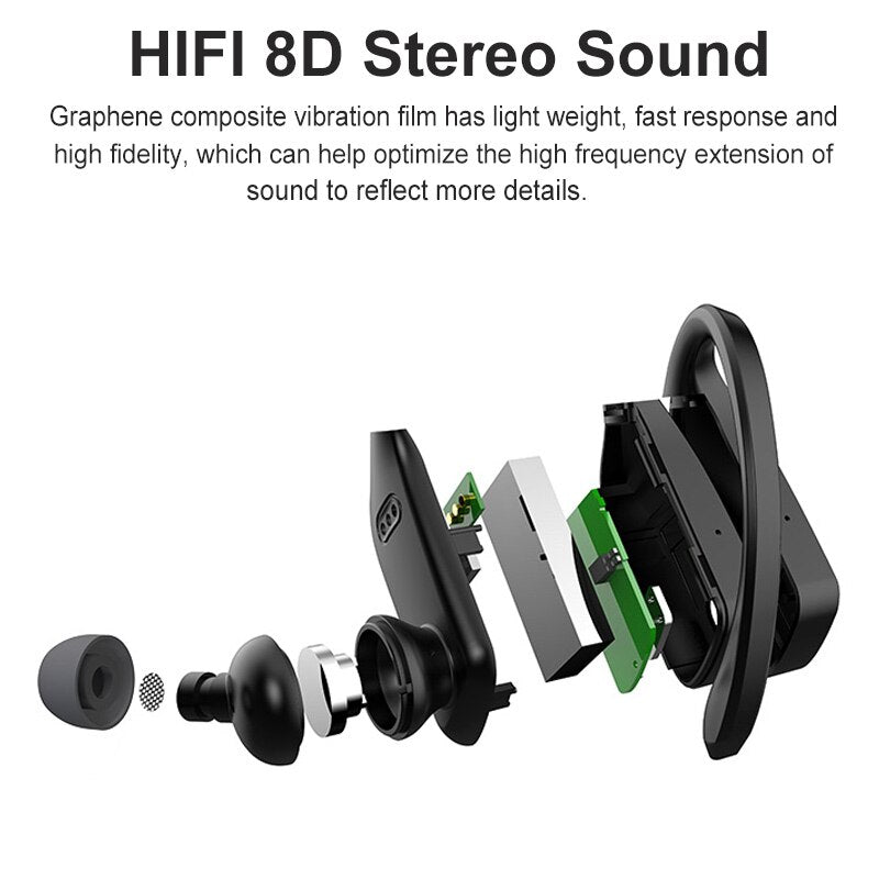 T11 Led Display Bluetooth Earphones TWS Wireless Sports headphones earburds Waterproof 8D Stereo Handsets with MIC charging case